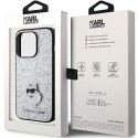 Karl Lagerfeld KLHCP15LGCNPSG iPhone 15 Pro 6.1" srebrny/silver hardcase Fixed Glitter Choupette Logo Metal Pin