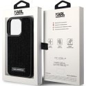 Karl Lagerfeld KLHCP15LHDSPLK iPhone 15 Pro 6.1" czarny/black hardcase Rhinestone Logo Metal Plate