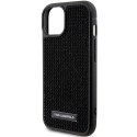 Karl Lagerfeld KLHCP15SHDSPLK iPhone 15 6.1" czarny/black hardcase Rhinestone Logo Metal Plate