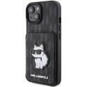 Karl Lagerfeld KLHCP15SSAKCNSCK iPhone 15 6.1" czarny/black hardcase Saffiano Cardslots and Stand Monogram Choupette