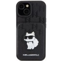 Karl Lagerfeld KLHCP15SSAKCNSCK iPhone 15 6.1" czarny/black hardcase Saffiano Cardslots and Stand Monogram Choupette