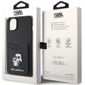 Karl Lagerfeld KLHCP15SSAPKCNPK iPhone 15 6.1" czarny/black hardcase Saffiano Cardslot Karl&Choupette Metal Pin