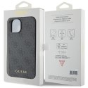 Guess GUHCP15MG4GFGR iPhone 15 Plus 6.7" szary/grey hard case 4G Metal Gold Logo