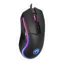 Marvo Mysz M358, 7200DPI, optyczna, 7kl., przewodowa USB, czarna, do gry, podświetlona