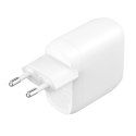 Ładowarka podwójna 30W USB-C, Power Delivery 60W biała