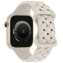 Beline pasek Apple Watch Silicone Woven 38/40/41mm beżowy /starlight box