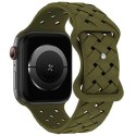 Beline pasek Apple Watch Silicone Woven 38/40/41mm oliwkowy /oliver box