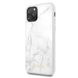 Guess GUHCN58HYMAWH iPhone 11 Pro biały/white Marble