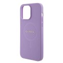 Guess GUHMP15LPSAHMCU iPhone 15 Pro 6.1" fioletowy/purple hardcase Saffiano MagSafe