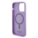 Guess GUHMP15LPSAHMCU iPhone 15 Pro 6.1" fioletowy/purple hardcase Saffiano MagSafe