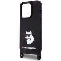 Karl Lagerfeld KLHCP15XSCBSCNK iPhone 15 Pro Max 6.7" hardcase czarny/black Crossbody Silicone Choupette