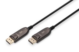 Kabel DIGITUS połączeniowy hybrydowy AOC DisplayPort 1.4 8K60Hz UHD DP/DP M/M czarny 20m