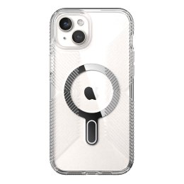 Speck Presidio Perfect-Clear Grip ClickLock & MagSafe - Etui iPhone 15 Plus / iPhone 14 Plus (Clear / Chrome Finish / Serene Sil