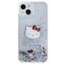 Hello Kitty HKHCP14SLIKHET iPhone 14 6.1" srebrny/silver hardcase Liquid Glitter Charms Kitty Head