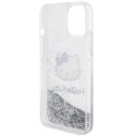 Hello Kitty HKHCP14SLIKHET iPhone 14 6.1" srebrny/silver hardcase Liquid Glitter Charms Kitty Head