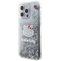 Hello Kitty HKHCP15XLIKHET iPhone 15 Pro Max 6.7" srebrny/silver hardcase Liquid Glitter Charms Kitty Head