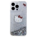 Hello Kitty HKHCP15XLIKHET iPhone 15 Pro Max 6.7" srebrny/silver hardcase Liquid Glitter Charms Kitty Head