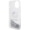 Hello Kitty HKHCP15SLIKHET iPhone 15 6.1" srebrny/silver hardcase Liquid Glitter Charms Kitty Head