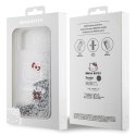 Hello Kitty HKHCP15SLIKHET iPhone 15 6.1" srebrny/silver hardcase Liquid Glitter Charms Kitty Head