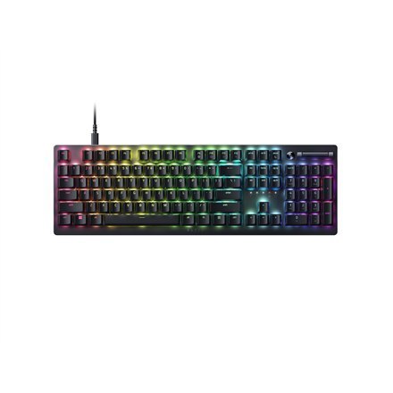 Razer | Deathstalker V2 | Klawiatura dla graczy | Podświetlenie LED RGB | RU | Czarna | Przewodowa | Przełącznik optyczny liniow