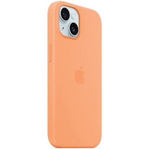 Etui Apple MT173ZM/A iPhone 15 Plus 6.7" MagSafe pomarańczowy/orange sorbet Silicone Case