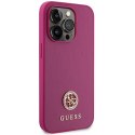 Guess GUHCP15XPS4DGPP iPhone 15 Pro Max 6.7" różowy/pink hardcase Strass Metal Logo