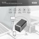 Ładowarka sieciowa uniwersalna, zasilacz GaN, 4 porty 2x USB-C 2x USB-A PD 3.0 65W Czarna