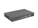 Przełącznik Switch 16X100MB POE+/2XCombo niezarządzalny rack 19 cali Gigabit Ethernet 150W