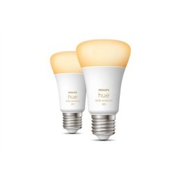 Philips Hue | WA 9W A60 E27 2szt opakowanie | E27 | 9 W | Ciepła biel 2200-6500K | Bluetooth i Zigbee