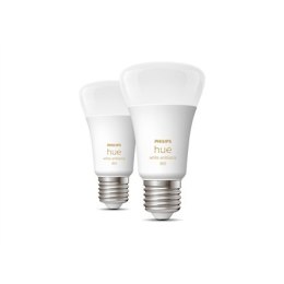 Philips Hue | WA 9W A60 E27 2szt opakowanie | E27 | 9 W | Ciepła biel 2200-6500K | Bluetooth i Zigbee