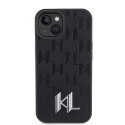 Karl Lagerfeld KLHCP15SPKLPKLK iPhone 15 6.1" czarny/black hardcase Leather Monogram Hot Stamp Metal Logo