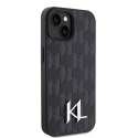 Karl Lagerfeld KLHCP15SPKLPKLK iPhone 15 6.1" czarny/black hardcase Leather Monogram Hot Stamp Metal Logo