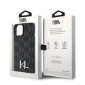 Karl Lagerfeld KLHCP15SPKLPKLK iPhone 15 6.1" czarny/black hardcase Leather Monogram Hot Stamp Metal Logo