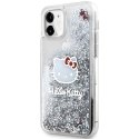 Hello Kitty HKHCN61LIKHET iPhone 11 / Xr 6.1" srebrny/silver hardcase Liquid Glitter Charms Kitty Head