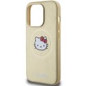 Hello Kitty HKHMP13LPGHCKD iPhone 13 Pro / 13 6.1" złoty/gold hardcase Leather Kitty Head MagSafe