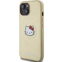 Hello Kitty HKHMP15SPGHCKD iPhone 15 6.1" złoty/gold hardcase Leather Kitty Head MagSafe