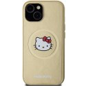 Hello Kitty HKHMP15SPGHCKD iPhone 15 6.1" złoty/gold hardcase Leather Kitty Head MagSafe