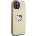 Hello Kitty HKHMP15SPGHCKD iPhone 15 6.1" złoty/gold hardcase Leather Kitty Head MagSafe