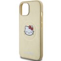 Hello Kitty HKHMP15SPGHCKD iPhone 15 6.1" złoty/gold hardcase Leather Kitty Head MagSafe