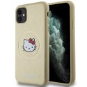 Hello Kitty HKHMN61PGHCKD iPhone 11 / Xr 6.1" złoty/gold hardcase Leather Kitty Head MagSafe