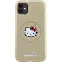 Hello Kitty HKHMN61PGHCKD iPhone 11 / Xr 6.1" złoty/gold hardcase Leather Kitty Head MagSafe