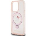 Hello Kitty HKHMP15LHRSGEP iPhone 15 Pro 6.1" różowy/pink hardcase Ring Stand Glitter Electrop Logo MagSafe