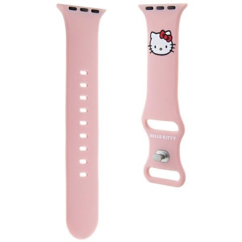 Hello Kitty Pasek HKAWMSCHBLP Apple Watch 38/40/41mm różowy/pink strap Silicone Kitty Head