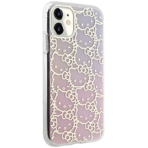 Hello Kitty HKHCN61HCHPEP iPhone 11 / Xr 6.1" różowy/pink hardcase IML Gradient Electrop Crowded Kitty Head