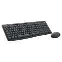 Logitech MK295, zestaw klawiatura z myszą optyczną bezprzewodową, AAA, CZ, multimedialny, 2.4 [GHz], bezprzewodowa, szara