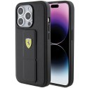 Ferrari FEHCP15XGSPSIK iPhone 15 Pro Max 6.7" czarny/black hardcase Grip Stand Metal Logo