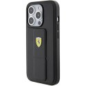 Ferrari FEHCP15XGSPSIK iPhone 15 Pro Max 6.7" czarny/black hardcase Grip Stand Metal Logo