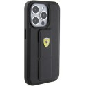 Ferrari FEHCP15XGSPSIK iPhone 15 Pro Max 6.7" czarny/black hardcase Grip Stand Metal Logo