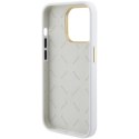 Guess GUHCP15XM4DGPH iPhone 15 Pro Max 6.7" biały/white hardcase Silicone Logo Strass 4G
