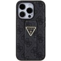 Guess GUHCP15XPGS4TDK iPhone 15 Pro Max 6.7" czarny/black hardcase Grip Stand 4G Triangle Strass